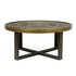 Soperton Cohutta Boho Handcrafted Embossed Coffee Table, Gold
