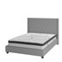 Riverdale Full Size Tufted Upholstered Platform Bed in Light Gray Fabric with 10 Inch CertiPUR-US Certified Pocket Spring Mattress