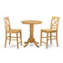 3  Pc  counter  height  pub  set  -  high  Table  and  2  Kitchen  Chairs.
