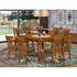 PFPL9-SBR-C 9 Pc Dining set-Table with Leaf and 8 Kitchen Chairs.