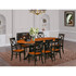 9  PC  Dining  set-Dining  Table  with  8  Wooden  Dining  Chairs