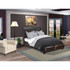 Cordova Queen Bedroom Platform Bed Wire Brushed Walnut Finish