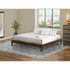 East West Furniture King Size Platform Bed Frame with 4 Hardwood Legs and 2 Extra Center Legs - Walnut Finish