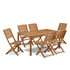7 Piece Patio Dining Set Consist of a Rectangle Acacia Wood Table