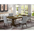 5 Piece Dining Table Set Consists of a Rectangle Wooden Table