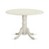 3 Piece Kitchen Table Set Contains a Round Dining Table with Dropleaf