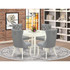 5 Piece Dining Room Furniture Set Contains a Round Dining Table