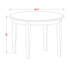 3 Piece Kitchen Table Set Contains a Round Dining Table