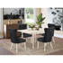 5 Piece Dining Room Set Contains a Rectangle Kitchen Table with Dropleaf