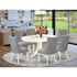 7 Piece Dining Set Consists of an Oval Kitchen Table with Butterfly Leaf