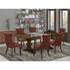 7 Piece Kitchen Set Consists of a Rectangle Dining Table with Butterfly Leaf