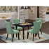 5 Piece Dining Set Consists of a Rectangle Wooden Table with Butterfly Leaf