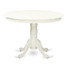 3 Piece Dining Table Set Consists of a Round Kitchen Table with Pedestal