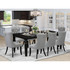 9 Piece Kitchen Set Consists of a Rectangle Dining Table with Butterfly Leaf