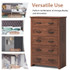 Tall Storage Dresser with 5 Pull-out Drawers for Bedroom Living Room