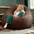 Jaxx 6 ft Cocoon - Large Bean Bag Chair for Adults, Chocolate