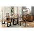 Tobacco Oak Finish Solid wood Industrial Style Kitchen 1pc Bench Dining Room Furniture U-shaped Legs Two-Tone Design