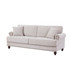 82" Chenille modern Upholstered Sofas 2 Seater Couches with Nails and Armrests (White) 