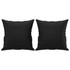 3 Piece Sofa Set with Pillows Black Faux Leather