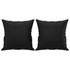 4 Piece Sofa Set with Pillows Black Faux Leather