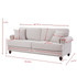 82" Chenille modern Upholstered Sofas 2 Seater Couches with Nails and Armrests , White