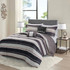 100% Polyester 5 Pieces Comforter Set, Gray/Charcoal