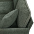 Modern Chenille L-Shaped Sofa Couch with Reversible Chaise Lounge, Green (2 Pillows)