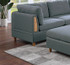 8pc Sectional Sofa Set Steel Dorris Fabric Couch 3x Wedges 3x Armless Chair And 2x Ottomans
