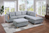 6pc Modular Sofa Set, Light Grey