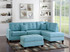 Reversible Chaise Sectional Sofa Set, Blue