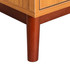 66.5" Modern L-shaped Executive Desk with delicate tempered glass Cabinet Storage, Large Office Desk with Drawers, Teak