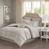 Ramsey Embroidered 8 Piece Comforter Set,  Queen Neutral