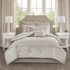 Ramsey Embroidered 8 Piece Comforter Set,  Queen Neutral