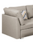 Beige Fabric Reversible Sectional Sofa with Ottoman