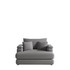 Grey 43.3 Inch Corduroy single sofa With a back pillow