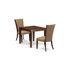 OXVE3-MAH-47 3 Pc Dining Set - 2 Dining Chair with High Back and 1 Square Dining Table - Mahogany Finish