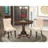 3 Piece Modern Dining Table Set Consists of a Round Kitchen Table with Pedestal