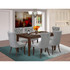 7 Piece Kitchen Table Set Consists of a Rectangle Modern Dining Table