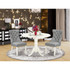 3 Piece Dinette Set for Small Spaces Consists of a Round Dining Table