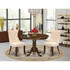 3 Piece Dining Set Consists of a Round Kitchen Table with Pedestal