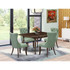 5 Piece Dinette Set Contains a Rectangle Dining Table with Dropleaf