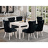 7 Piece Dinette Set Consists of a Rectangle Modern Dining Table