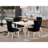5 Piece Dining Table Set Consists of a Rectangle Solid Wood Table with Dropleaf