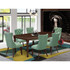 7 Piece Dining Set Consists of a Rectangle Wooden Table with Butterfly Leaf