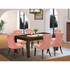 7 Piece Dining Set Contains a Rectangle Rustic Wood Table