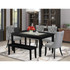 6 Piece Kitchen Table & Chairs Set Consists of a Rectangle Dining Table