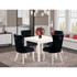 5 Piece Dining Room Furniture Set Consists of a Square Kitchen Table