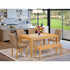 6 Piece Dinner Table Set contain A Wood Dining Table