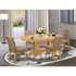 5 Piece Mid Century Modern Dining Set consists A Dinner Table