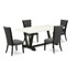 5 Piece Set Includes a Rectangle Dining Room Table with V-Legs
